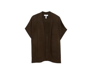 comma - Kurzarm-Strickjacke braun - Gr. - ONE SIZE