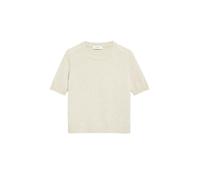 comma - Kurzarm-Strickpullover beige - Gr. - 34