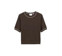 comma - Kurzarm-Strickpullover braun - Gr. - 40