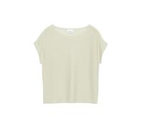 comma - Kurzarm-Strickpullover mit U-Boot-Ausschnitt beige - Gr. - 38