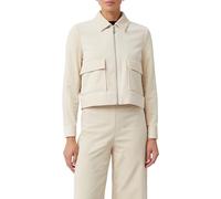 Comma Blazer mit Reißverschluss und Pattentaschen – Sand, Größe 42