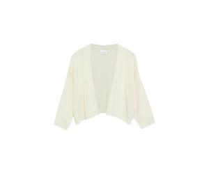 comma - Kurze Strickjacke im Boxy-Fit mit 3/4-Ärmeln beige - Gr. - L