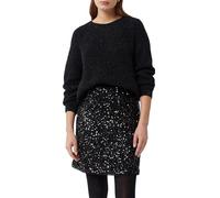 comma Minirock mit Pailletten und elastischem Bund in Black, Größe 38
