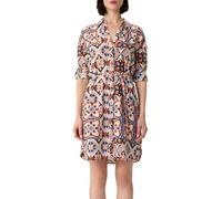 Kurzes Hemdblusenkleid mit All-over-Print orange|mehrfarbig 38