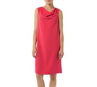 comma Knielanges Kleid mit Wasserfall-Ausschnitt in Rot, Größe 38