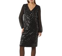 COMMA Kurzes Paillettenkleid mit Chiffon-Ärmeln