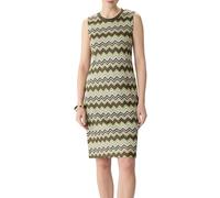 Comma Kurzes Strickkleid mit Zick-Zack-Muster