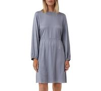 comma Knielanges Kleid mit Tunnelzug in Rauchblau, Größe 38