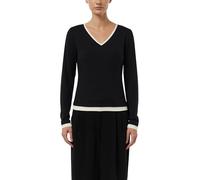 Comma Langarm-Viskoseshirt in Layering-Optik