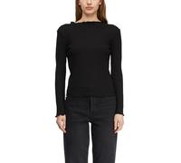 Comma Langarmshirt aus Ajoursjersey