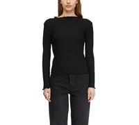 Langarmshirt aus Ajoursjersey 44 schwarz 2175710.9999.44