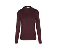 Langarmshirt COMMA, Damen, Gr. 42, lila (schwarz berry), Single Jersey, Obermaterial: 76% Viskose, 19% Polyester, 5% Elasthan, casual, Shirts (49016413-42) schwarz berry