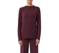 Langarmshirt COMMA, Damen, Gr. 42, lila (schwarz berry), Single Jersey, Obermaterial: 76% Viskose, 19% Polyester, 5% Elasthan, casual, Shirts (49016413-42) schwarz berry