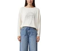 Comma Langarmshirt mit Frontprint und Strassdetails