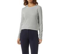 Comma Langarmshirt mit gestrickten Streifen aus Glitzergarn