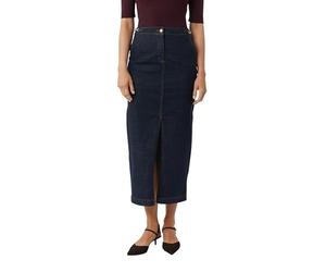 Comma Langer Jeansrock mit Ketten-Details