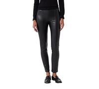 Leggings COMMA, Damen, Gr. 46, N-Gr, schwarz, Web, Obermaterial: 95% Polyester, 5% Elasthan, unifarben, casual, normal, Hosen, aus Lederimitat, Slim Fit (85494212-46) schwarz