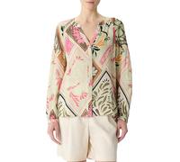 comma Leichte Tunikabluse mit All-Over-Print pink 36