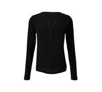 comma - Longsleeve aus Jersey mit Ziersteinen schwarz - Gr. - 34