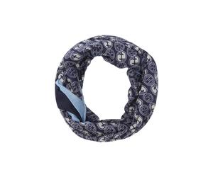 comma - Loop-Schal mit All-over-Print blau - Gr. - ONE SIZE