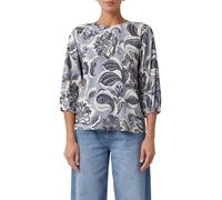Comma Bluse Luftige All-over-Print Damen Blau Größe 40