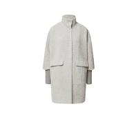 Langfloriger weicher Mantel im Cape-Stil grau 40