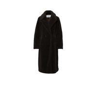 comma Mantel aus Teddyfell mit Reverskragen in Schoko, Größe M