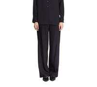 Comma Marlene-Hose aus Viskosemix mit Zierknöpfen und Piqué-Struktur