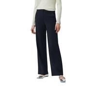 Comma Marlenehose Elegante Relaxed-Fit aus elastischem Viskosemix mit Eingrifftaschen Blau 34
