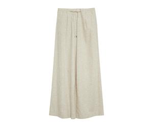comma - Marlenehose mit weitem Bein und Tunnelzug beige - Gr. - 44
