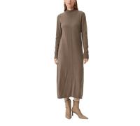 comma Strickkleid mit Stehkragen in Khaki, Größe 36