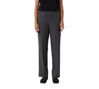 Comma Hose Melierte Wide-Leg-Hose mit Elastikbund Grau Größe 38