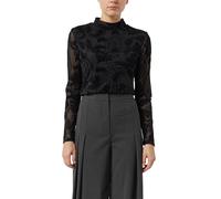 Comma Meshshirt mit floralem Samtdruck