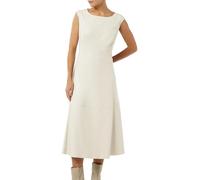 comma Midi-Kleid in Lederoptik mit Ziernähten helles beige 38