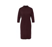 Minikleid COMMA, Damen, Gr. 34, N-Gr, lila (schwarz berry), Web, Obermaterial: 80% Viskose, 20% Polyamid, unifarben, casual, regular fit lang, Langarm, Kleider, mit Rippdetails (70562423-34) schwarz b