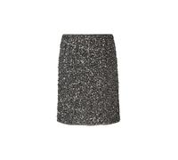 comma Minirock mit Pailletten und elastischem Bund in Anthrazit, Größe 40