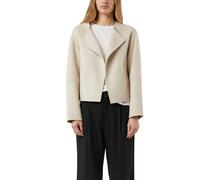 Comma Jacke Doubleface-Jacke offen mit Rippbündchen am Rücken Beige S