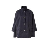 Comma Cape-Jacke Relaxed Fit mit Stehkragen und Rippbündchen Blau XS