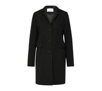 Langmantel COMMA, Damen, Gr. 42, schwarz, Web, Obermaterial: 66% Polyester, 32% Viskose, 2% Elasthan. Futter: 55% Polyester, 45% Viskose, unifarben, casual, regular fit ca. Mitte Oberschenkel, V-Aussc
