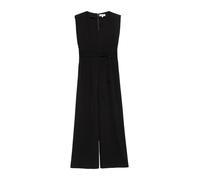 comma Jumpsuit mit V-Ausschnitt und Bindegürtel in Black, Größe 38