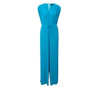 comma Jumpsuit mit Plisseefalten in Tuerkis, Größe 36