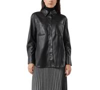 Overshirt aus Kunstleder schwarz 46