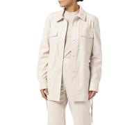 Comma Indoor-Jacke in Lederoptik mit abnehmbarem Gürtel Damen Beige Größe 40