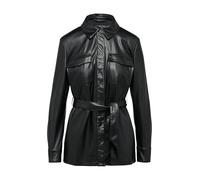 Comma Overshirt in Lederoptik mit abnehmbarem Gürtel