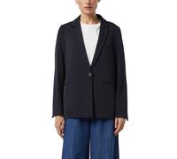 Jackenblazer COMMA, Damen, Gr. 42, navy, Web, Obermaterial: 97% Polyester, 3% Elasthan, unifarben, oversize Po-bedeckend, tiefer V-Ausschnitt, Blazer, Oversize-Blazer (30396915-42) navy
