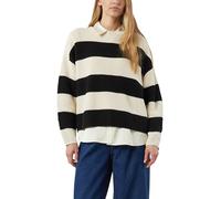 comma - Strickpullover creme|schwarz - Gr. - L