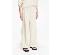Fließende Wide-Leg-Hose aus softem Jersey mit Elastikeinsatz creme 40
