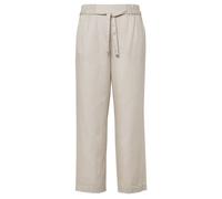 comma Straight Leg Stoffhose mit Tunnelzug in Beige, Größe 36
