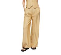 Comma Bundfaltenhose aus Leinenmix Gelb Größe 42/REG