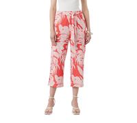 comma Wide Leg Stoffhose mit Bindegürtel in Koralle, Größe 34